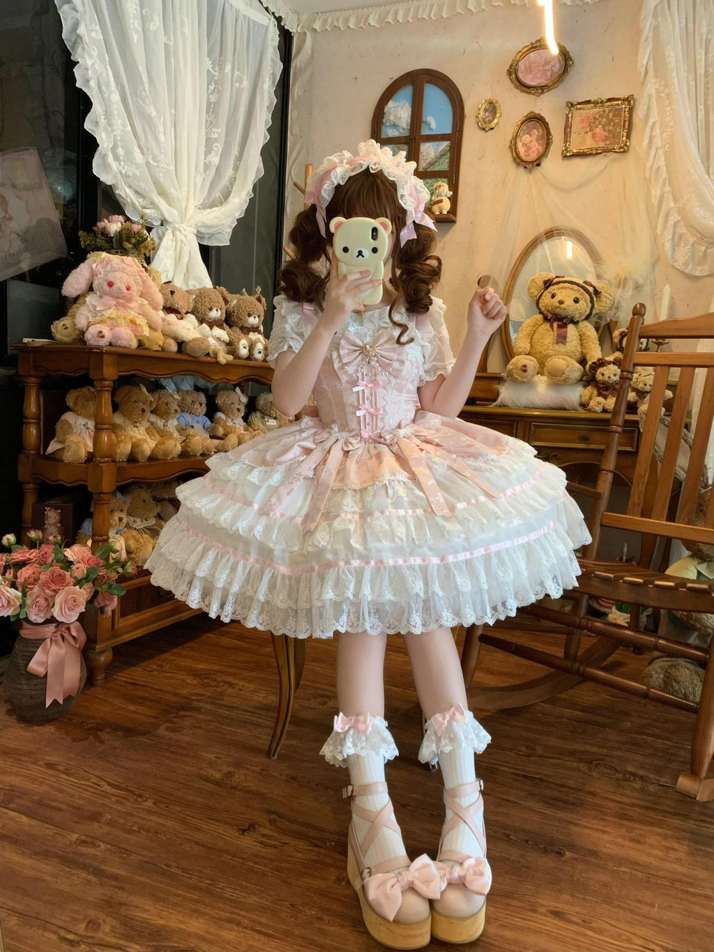 Sugar Girl Pastel Sage Ballet Inspired Bardot Strap Princess Women's Jsk / Jumper Skirts