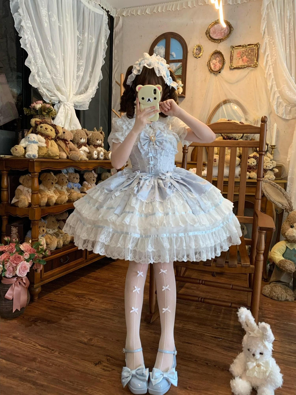 Sugar Girl Pastel Sage Ballet Inspired Bardot Strap Princess Women's Jsk / Jumper Skirts