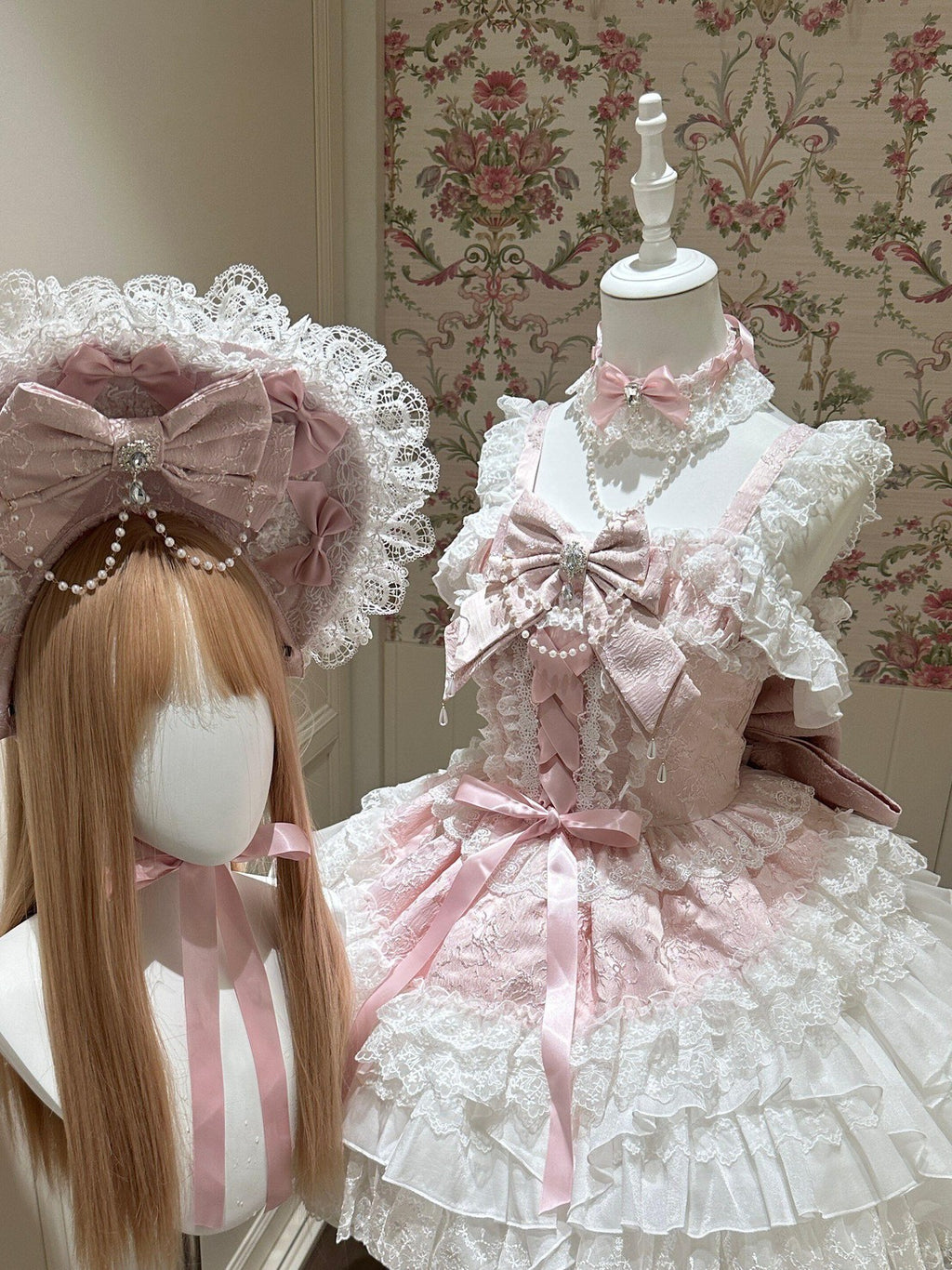 Sugar Girl Pearl Ballet Lolita Strap Back Bow Women's Jsk / Jumper Skirts