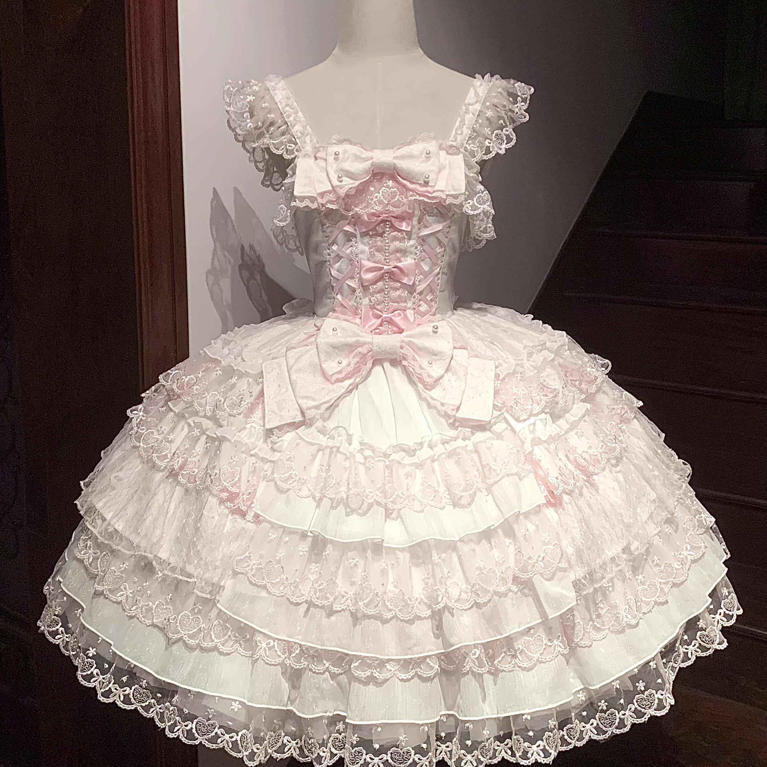 Sugar_Girl_Pink_Lolita_Doll_Slim_Fit_Strap_Cake_Skirt_Women's_Jsk_/_Jumper_Skirts_839075410586_MISSTT