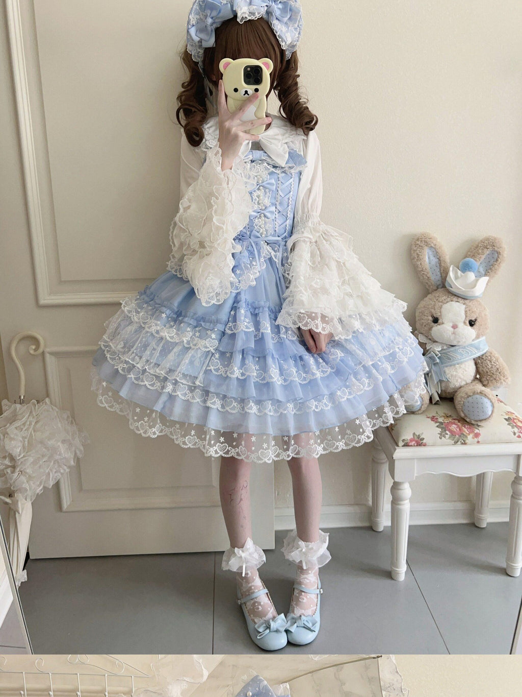 Sugar Girl Pink Lolita Doll Slim Fit Strap Cake Skirt Women's Jsk / Jumper Skirts