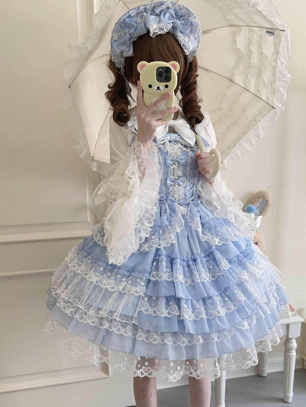 Sugar Girl Pink Lolita Doll Slim Fit Strap Cake Skirt Women's Jsk / Jumper Skirts