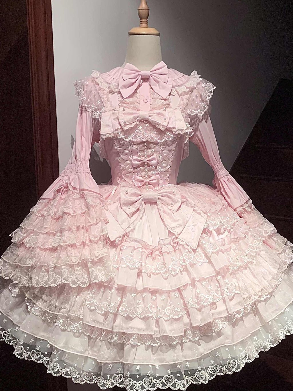 Sugar Girl Pink Lolita Doll Slim Fit Strap Cake Skirt Women's Jsk / Jumper Skirts