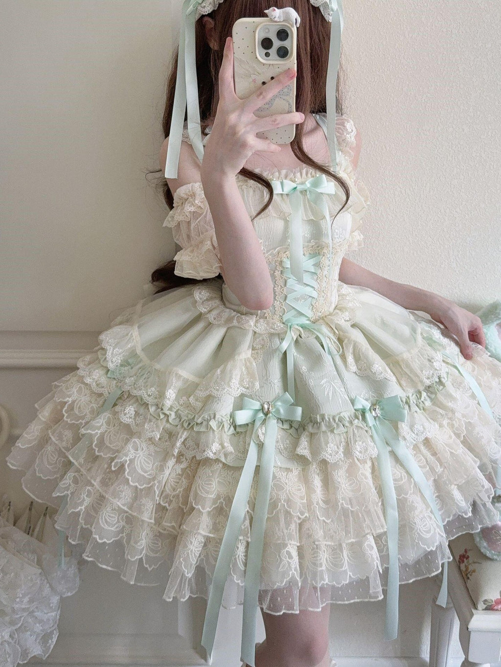 Sugar Girl Satin Ribbon Heart Ballet Spaghetti Strap Women's Jsk / Jumper Skirts