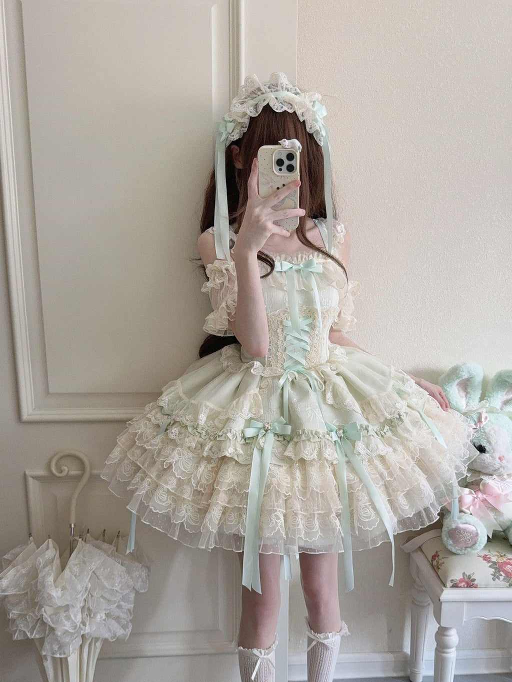Sugar Girl Satin Ribbon Heart Ballet Spaghetti Strap Women's Jsk / Jumper Skirts