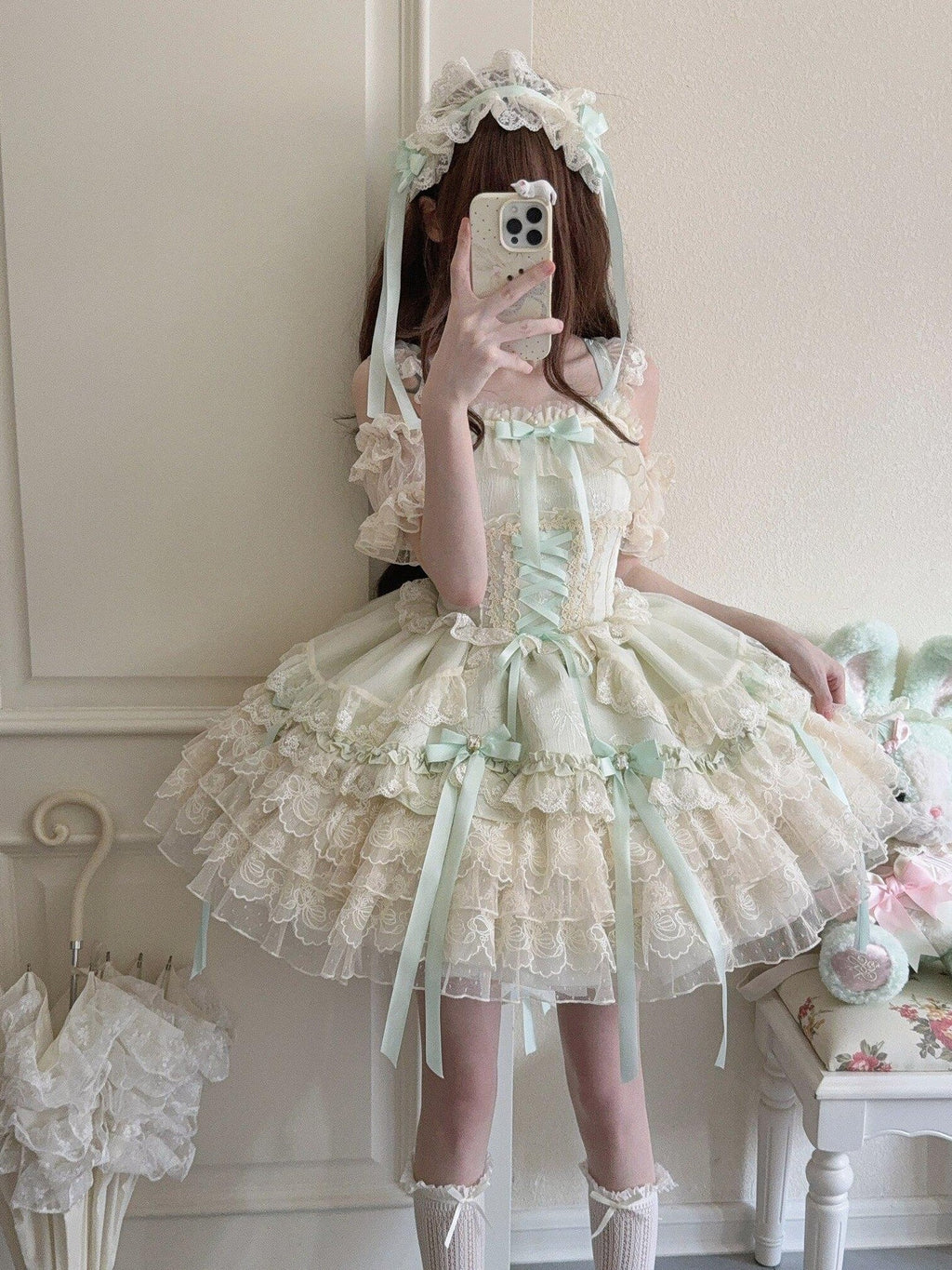 Sugar Girl Satin Ribbon Heart Ballet Spaghetti Strap Women's Jsk / Jumper Skirts
