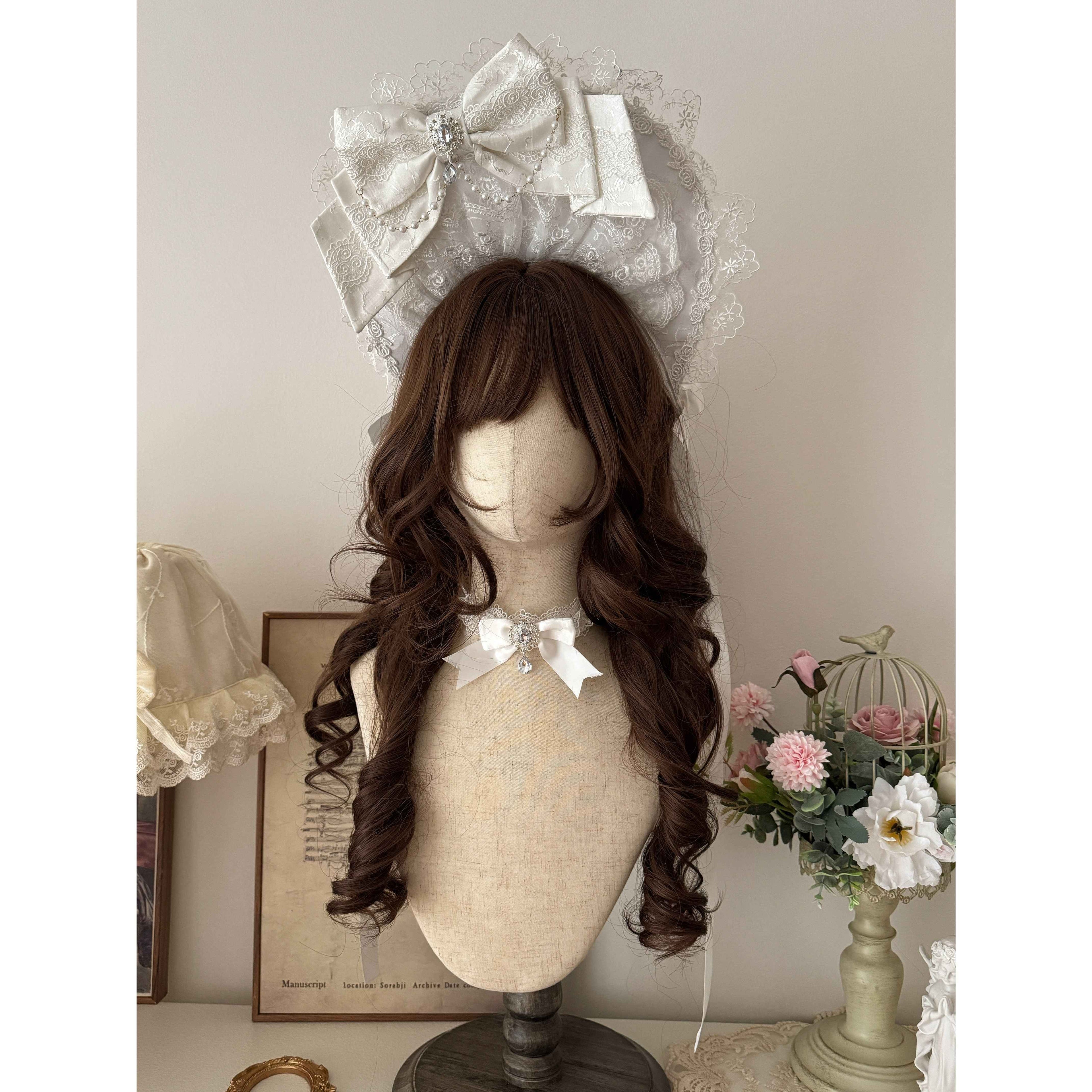 Sugar_Girl_Snow_Feather_Back_Bow_Necklace_Sleeve_Lolita_Women's_Accessories_990697922176_MISSTT