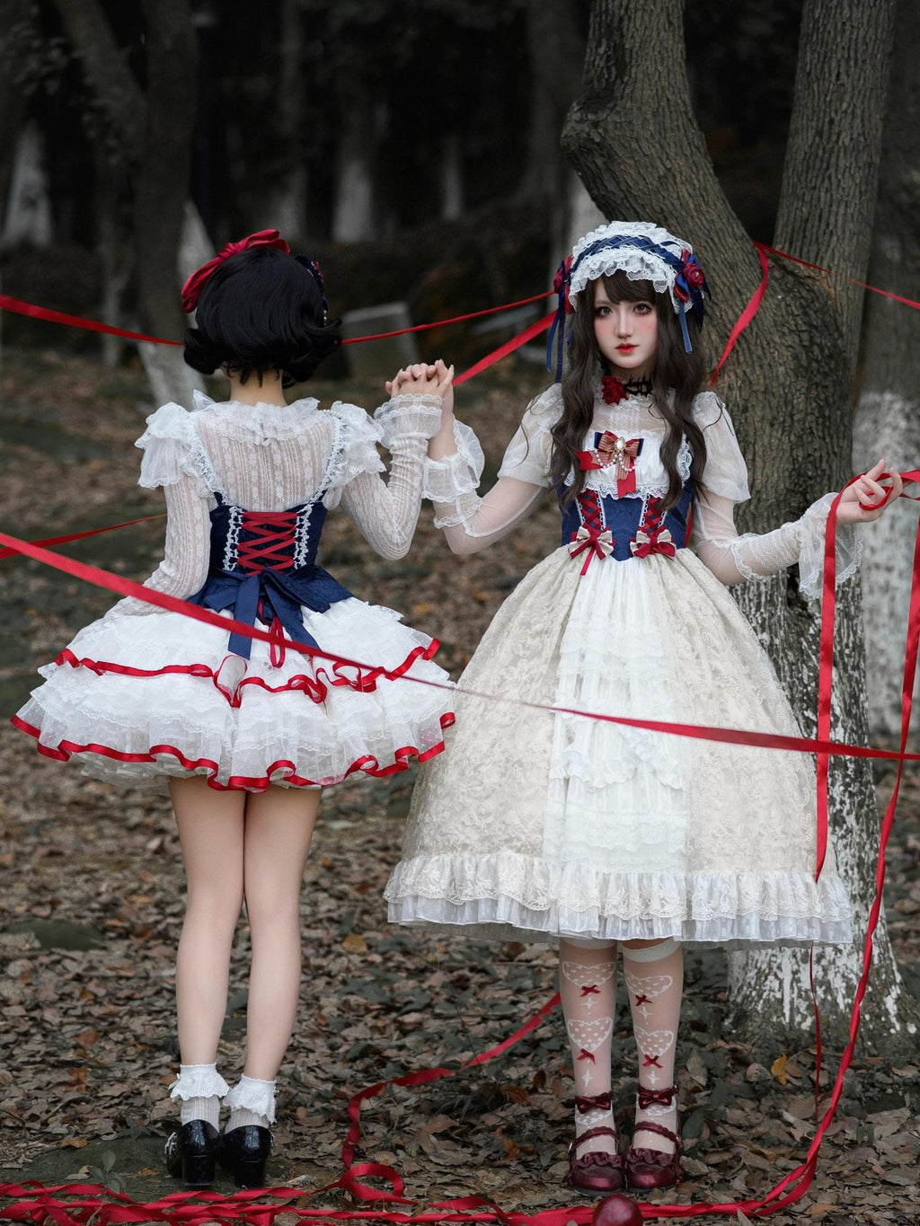 Sugar Girl Snow White Lolita High Waist A Line Strap Women's Polyester Jsk / Jumper Skirts