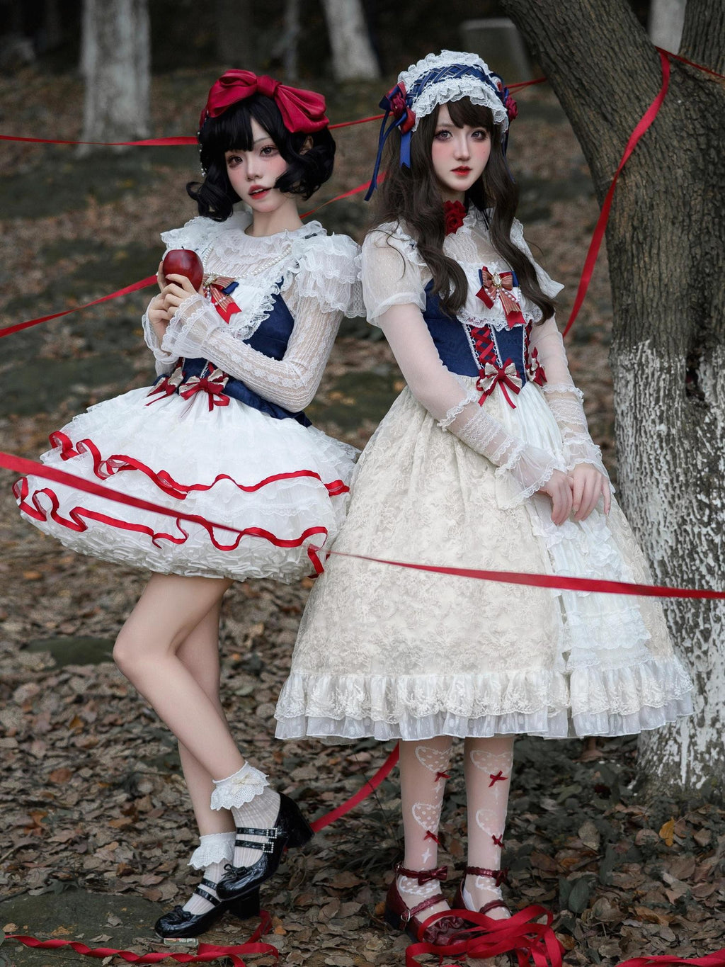 Sugar Girl Snow White Lolita High Waist A Line Strap Women's Polyester Jsk / Jumper Skirts