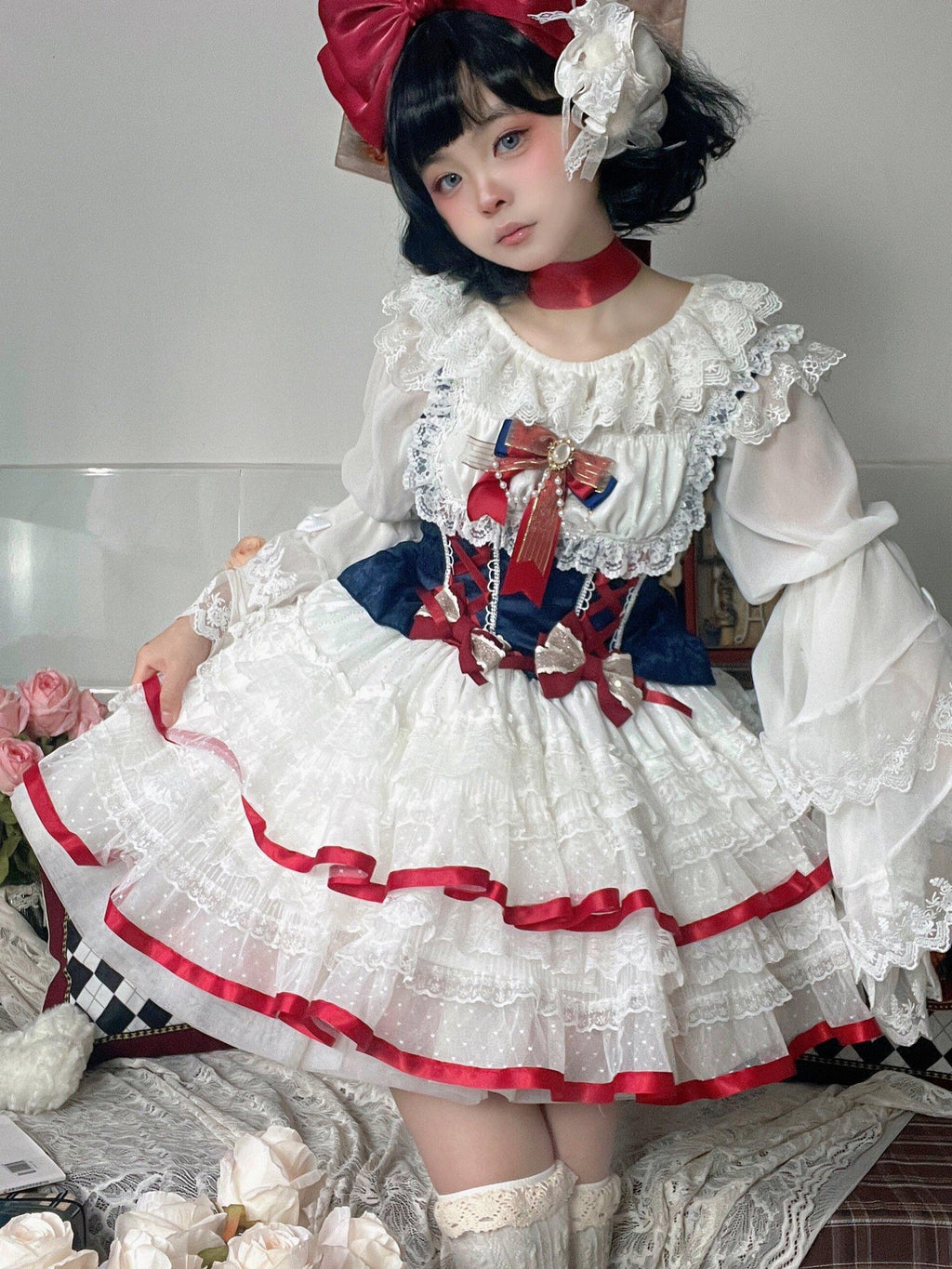 Sugar Girl Snow White Sweet Lolita Spaghetti Strap Women's Polyester Jsk / Jumper Skirts