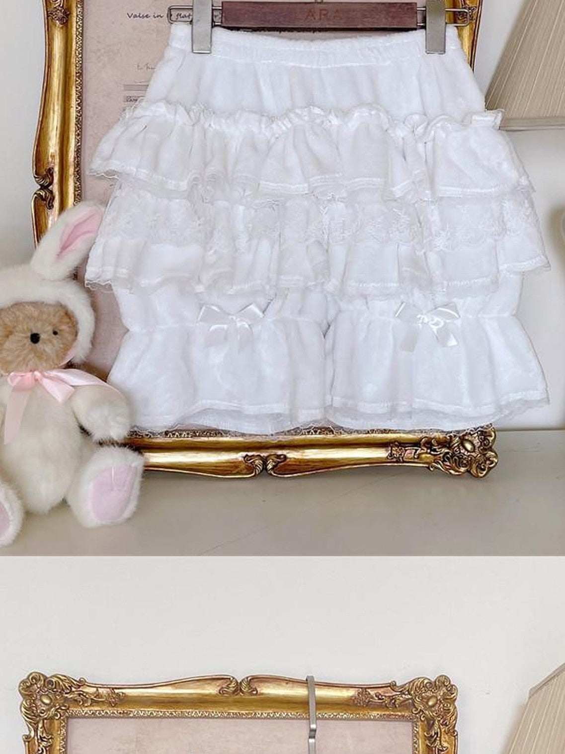 Sugar Girl Soft Plush Tiered Cake High Waist Women's Polyester Short Bloomers