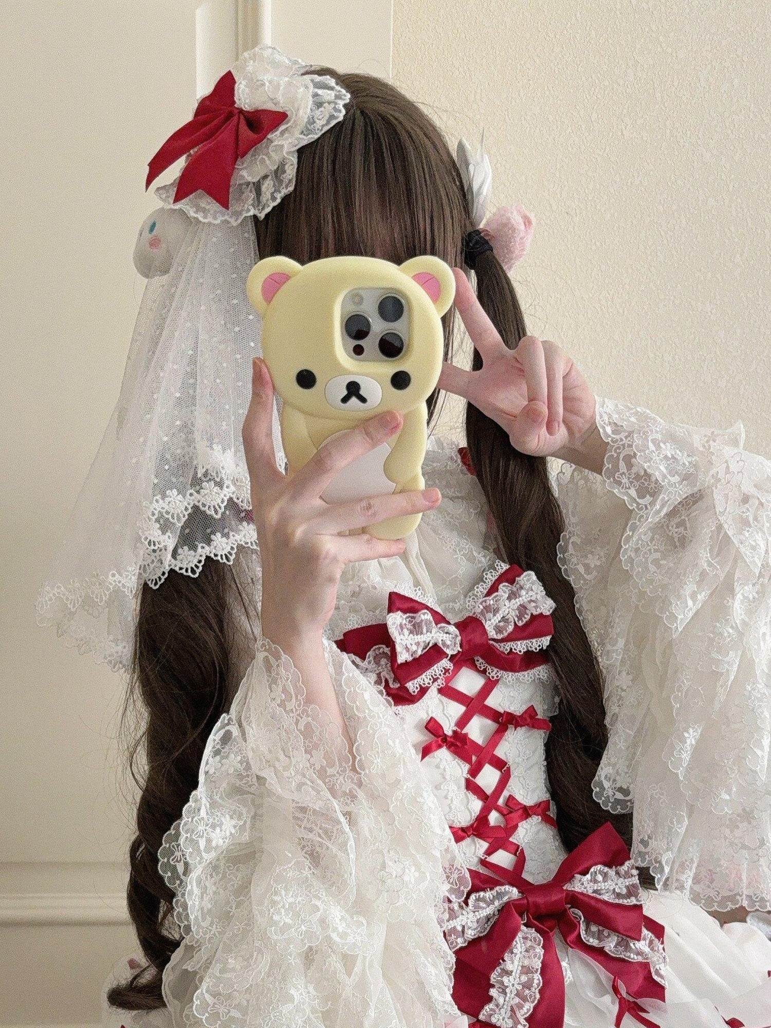 Sugar Girl Velvet Doll Lolita Spaghetti Strap Back Bow Women's Jsk / Jumper Skirts