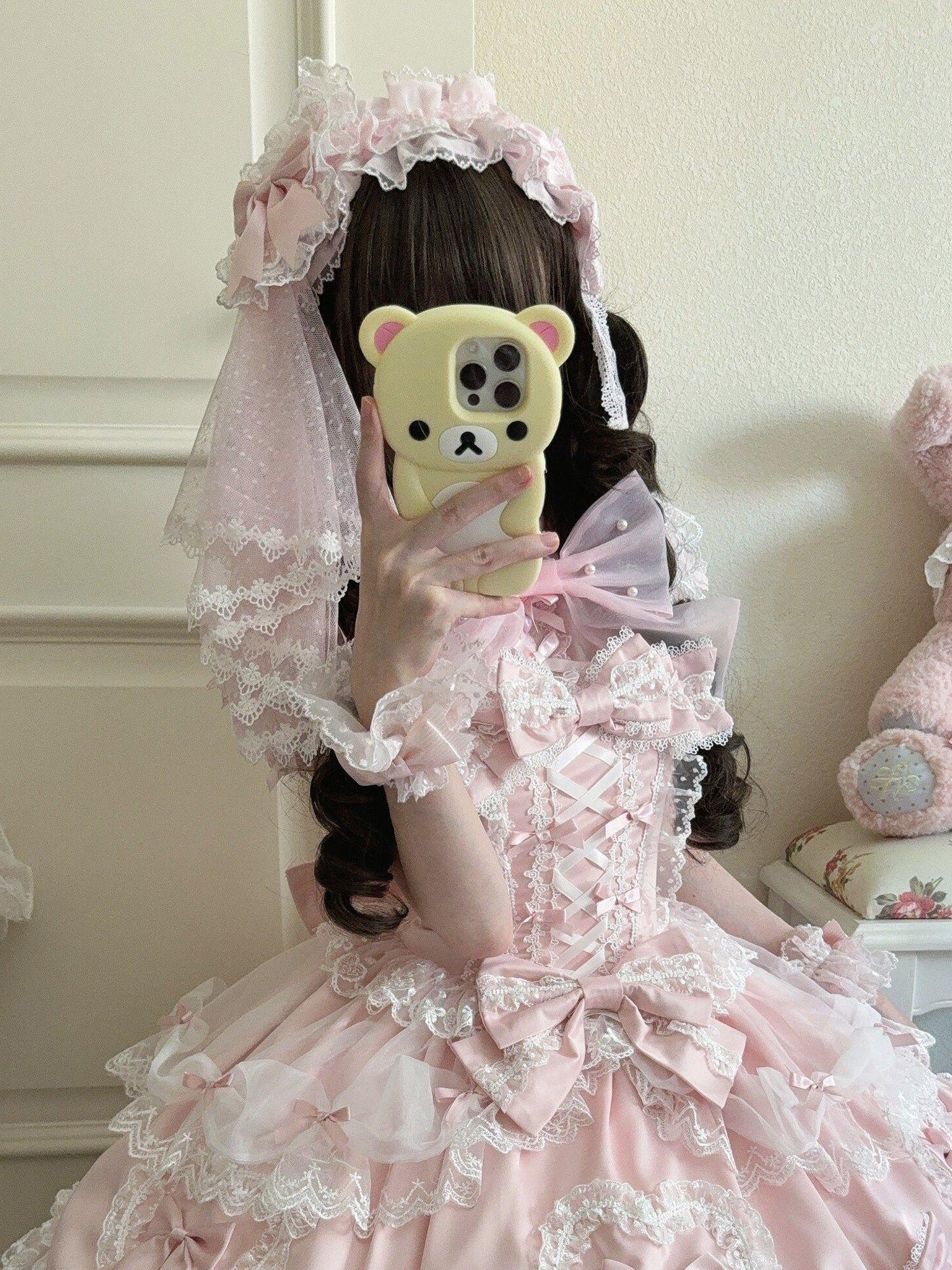 Sugar Girl Velvet Doll Lolita Spaghetti Strap Back Bow Women's Jsk / Jumper Skirts