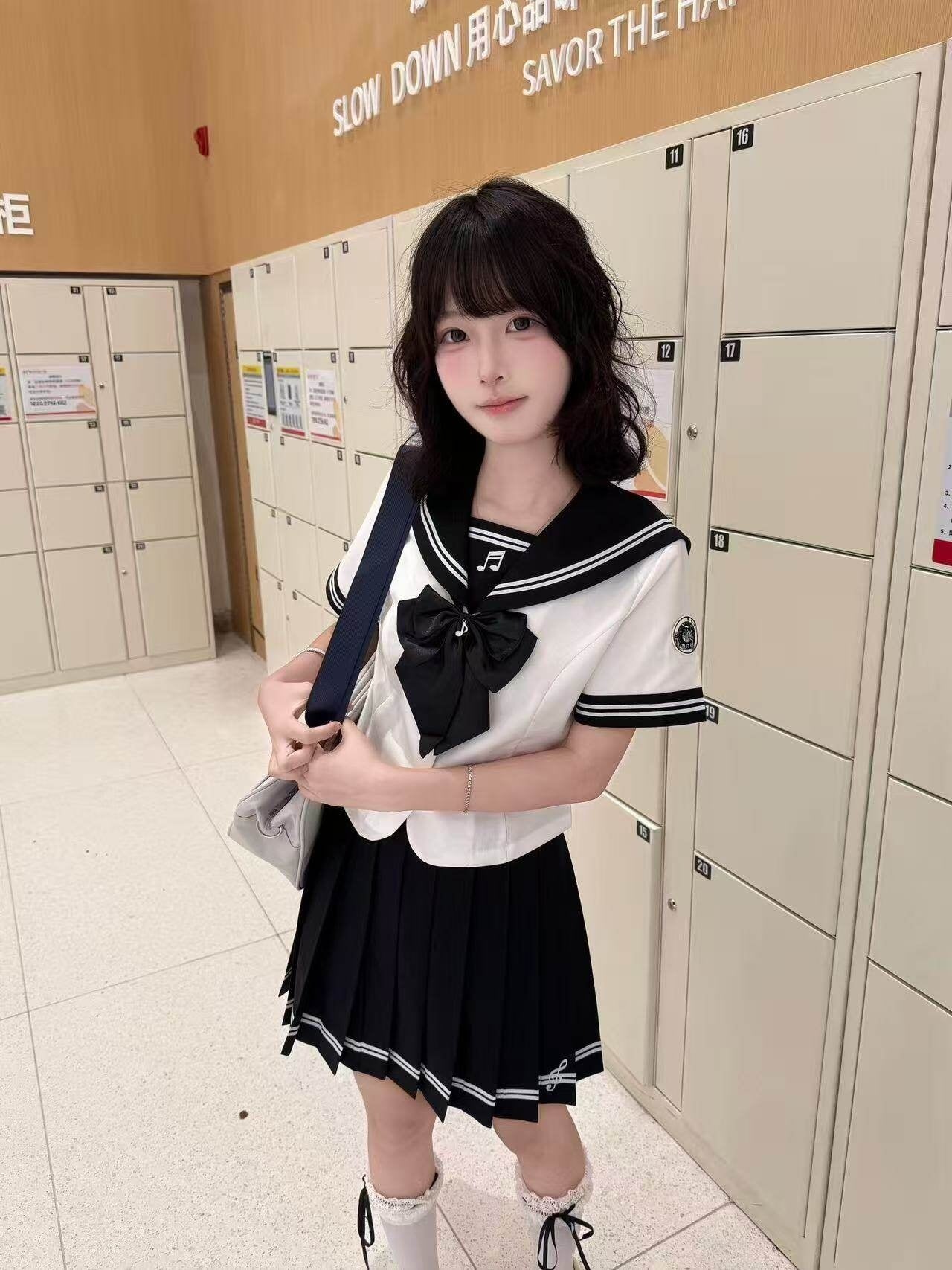 Sweet_Kawaii_JK_Black_And_White_Sailor_Waist_Slimming_Women's_Short_Skirt_Skirt_Sets_979864216990_MISSTT