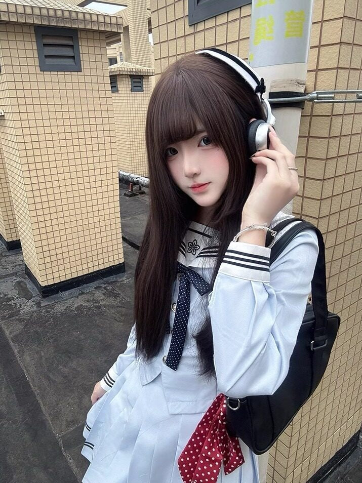 Sweet_Kawaii_JK_Bluebell_Polka_Bow_Waist_Cinched_Sailor_Collar_Long_Sleeve_Women's_Skirt_Sets_979490282317_MISSTT