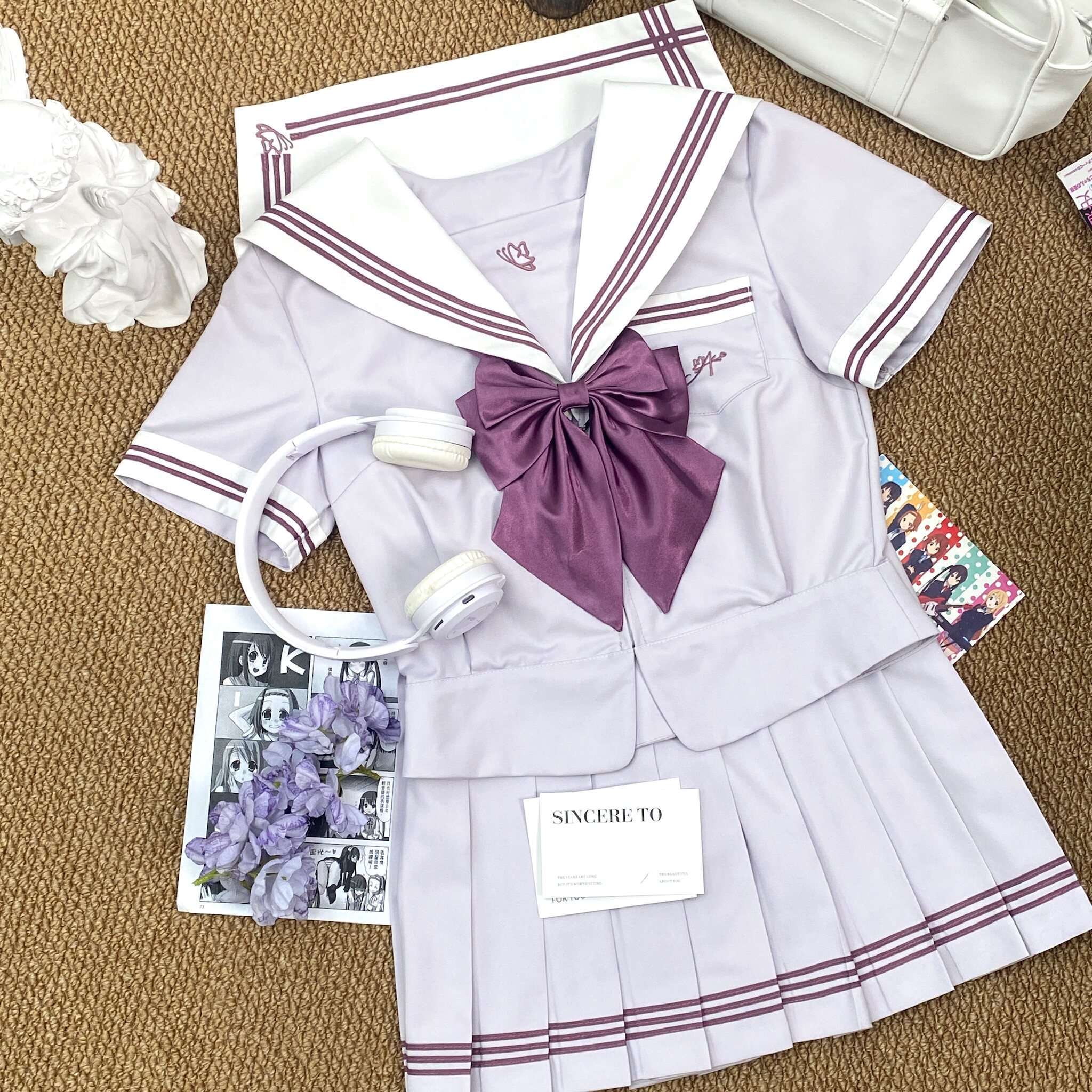 Sweet_Kawaii_JK_Cinched_Waist_Sailor_Collar_Short_Sleeve_Women's_Polyester_Skirt_Sets_956684638389_MISSTT