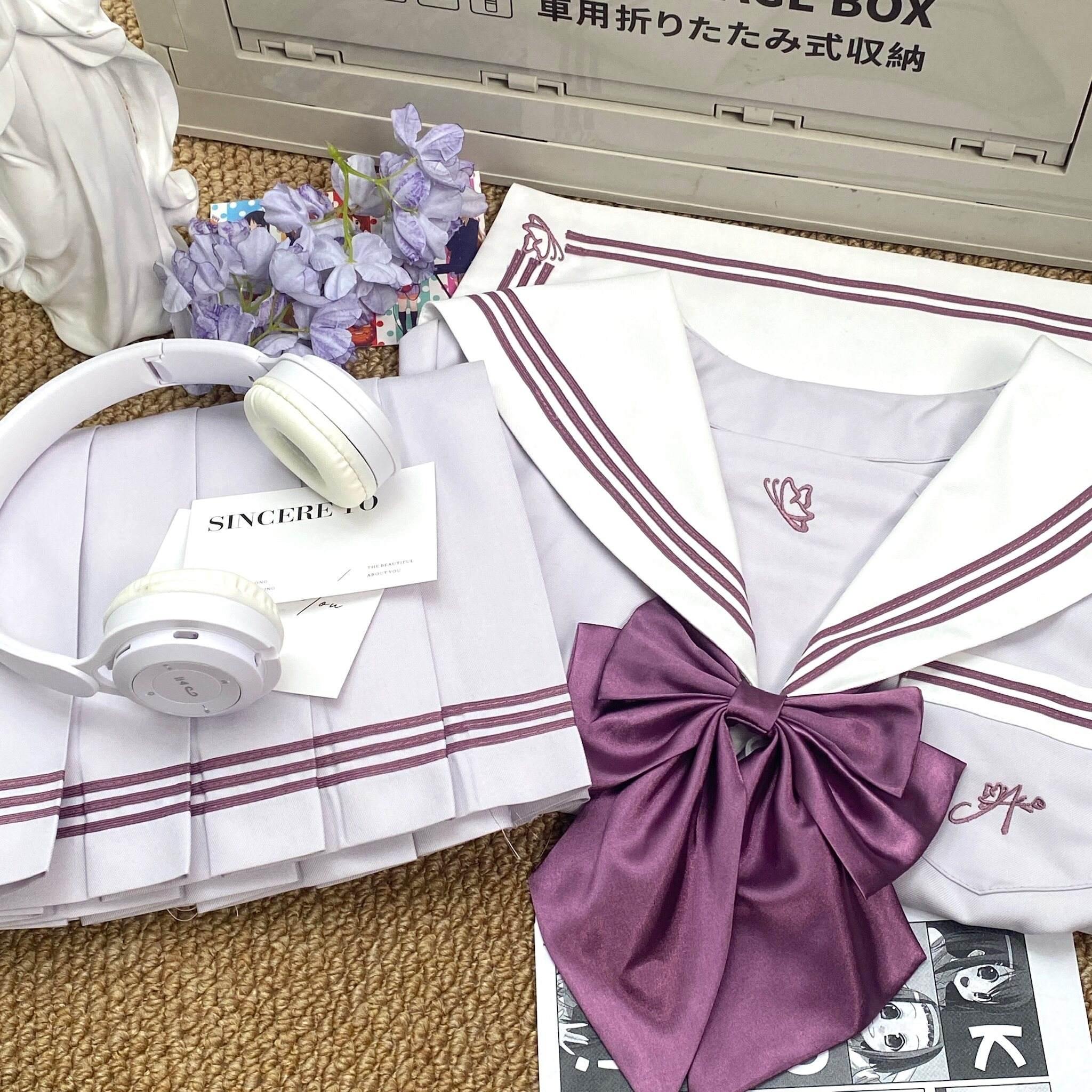 Sweet_Kawaii_JK_Cinched_Waist_Sailor_Collar_Short_Sleeve_Women's_Polyester_Skirt_Sets_956684638389_MISSTT