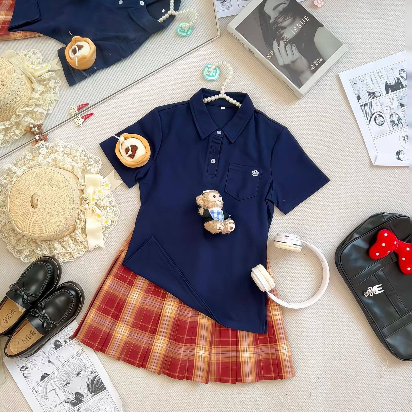 Sweet_Kawaii_JK_Collared_Polo_Pleated_Plaid_Jk_Schoolgirl_Women's_Polyester_Skirt_Sets_1059236107902_MISSTT