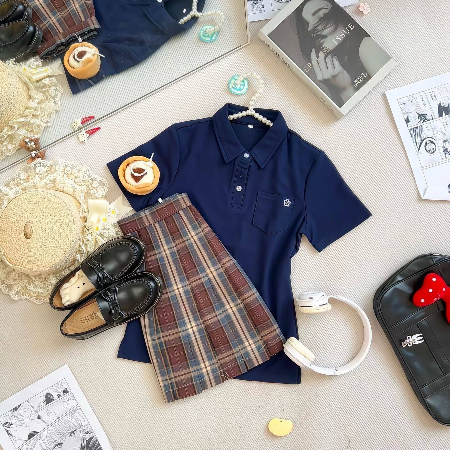 Sweet_Kawaii_JK_Collared_Polo_Pleated_Plaid_Jk_Schoolgirl_Women's_Polyester_Skirt_Sets_1059236107902_MISSTT