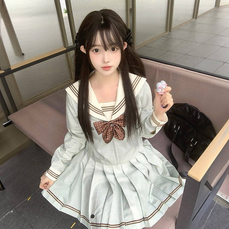 Sweet_Kawaii_JK_Cookie_Wave_Sailor_Collar_Long_Sleeve_Short_Skirt_Women's_Polyester_Skirt_Sets_1037568624124_MISSTT