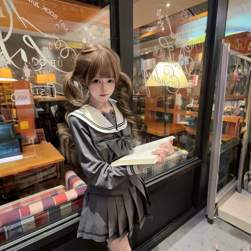 Sweet_Kawaii_JK_Cute_Cinched_Waist_Sailor_Jk_Lapel_Collar_Women's_Polyester_Skirt_Sets_1045885263286_MISSTT