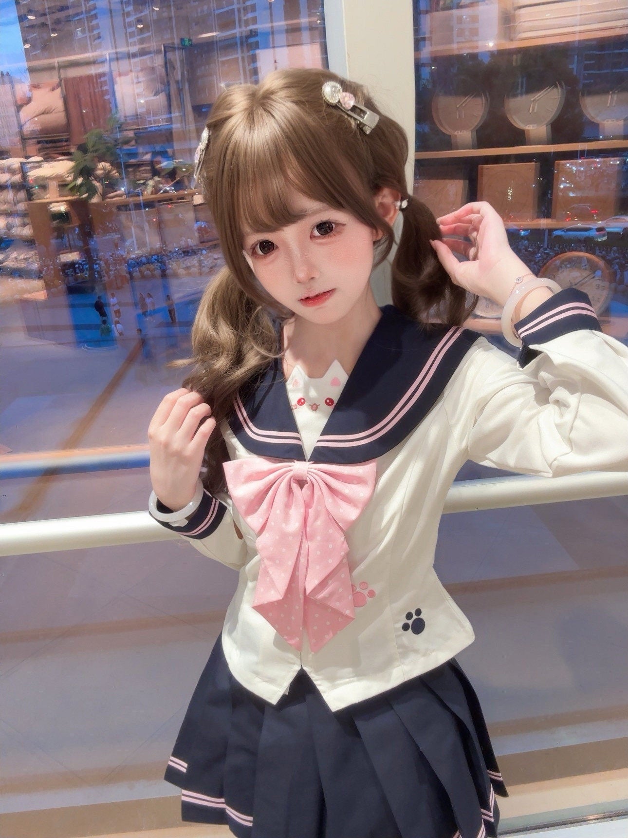 Sweet_Kawaii_JK_Cute_Cinched_Waist_Sailor_Jk_Lapel_Collar_Women's_Polyester_Skirt_Sets_1045885263286_MISSTT