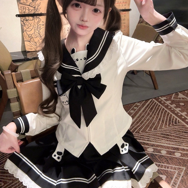 Sweet_Kawaii_JK_Cute_Rabbit_Jk_Sailor_Cinched_Waist_Women's_Polyester_Skirt_Sets_998311185840_MISSTT