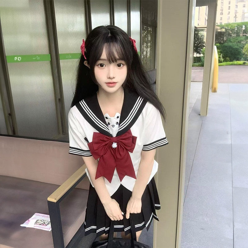 Sweet_Kawaii_JK_Cute_Sailor_Short_Sleeve_Slim_Fit_Lapel_School_Women's_Polyester_Skirt_Sets_975675463885_MISSTT
