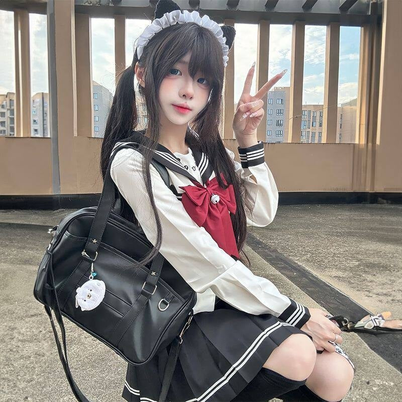 Sweet_Kawaii_JK_Cute_Sailor_Short_Sleeve_Slim_Fit_Lapel_School_Women's_Polyester_Skirt_Sets_975675463885_MISSTT
