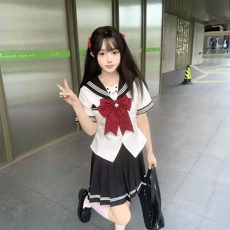 Sweet_Kawaii_JK_Cute_Sailor_Short_Sleeve_Slim_Fit_Lapel_School_Women's_Polyester_Skirt_Sets_975675463885_MISSTT