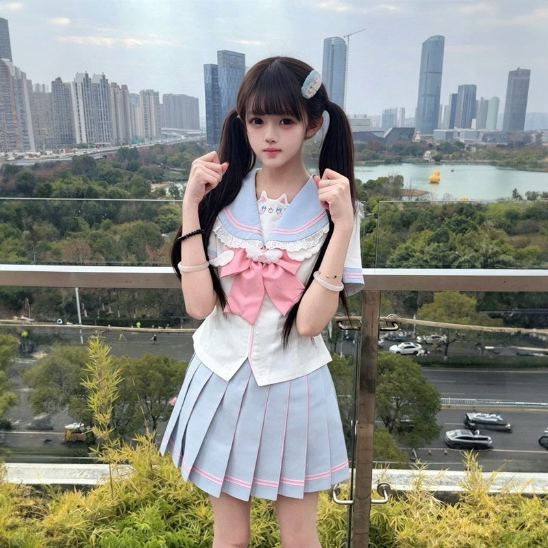 Sweet_Kawaii_JK_Cute_Waist_Cinched_Pleated_Sailor_Lapel_Women's_Polyester_Skirt_Sets_1036743011005_MISSTT