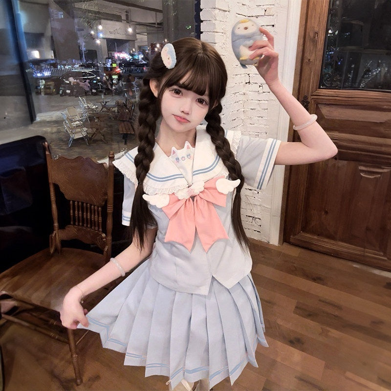 Sweet_Kawaii_JK_Cute_Waist_Cinched_Pleated_Sailor_Lapel_Women's_Polyester_Skirt_Sets_1036743011005_MISSTT