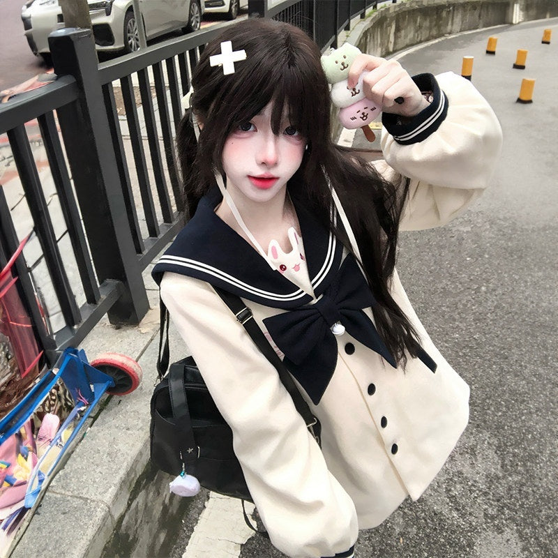 Sweet_Kawaii_JK_Embroidered_Thick_Bunny_Bell_Bow_Single_Breasted_Loose_Women's_Polyester_Coats_1020866454652_MISSTT