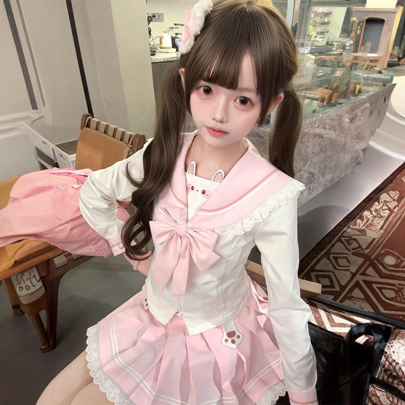 Sweet_Kawaii_JK_Jk_Sailor_Collar_Waist_Cinched_Short_Sleeve_Women's_Polyester_Skirt_Sets_1051689749572_MISSTT