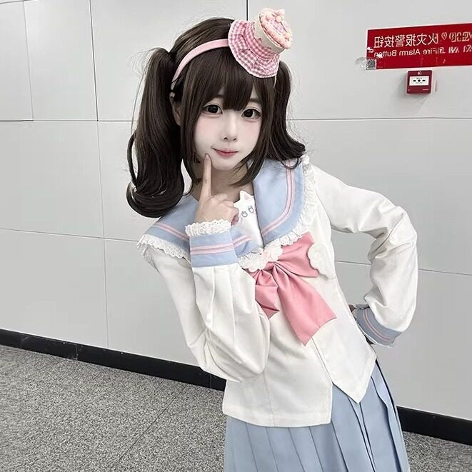 Sweet_Kawaii_JK_Kawaii_Cinched_Waist_Sailor_Pleated_Collar_Bow_Women's_Polyester_Skirt_Sets_1009199503848_MISSTT