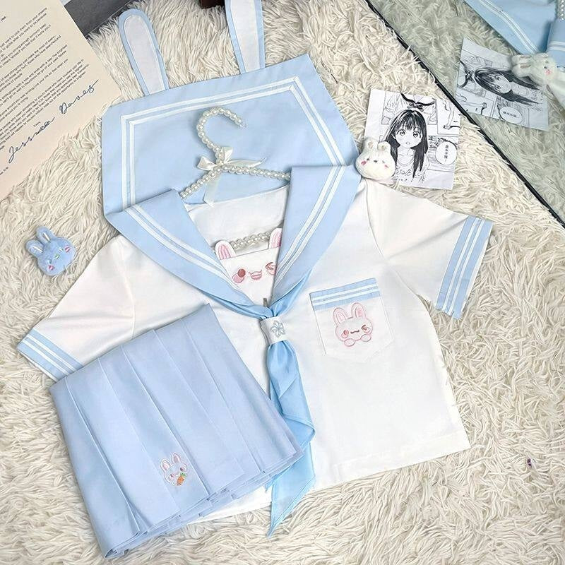 Sweet_Kawaii_JK_Kawaii_Jk_Sailor_Collar_Short_Sleeve_Short_Skirt_Bow_Women's_Skirt_Sets_937023655009_MISSTT