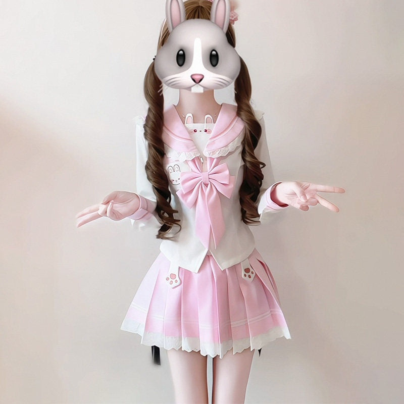 Sweet_Kawaii_JK_Lace_Trim_Sailor_Collar_Jk_Rabbit_Print_Women's_Polyester_Skirt_Sets_1029628020282_MISSTT