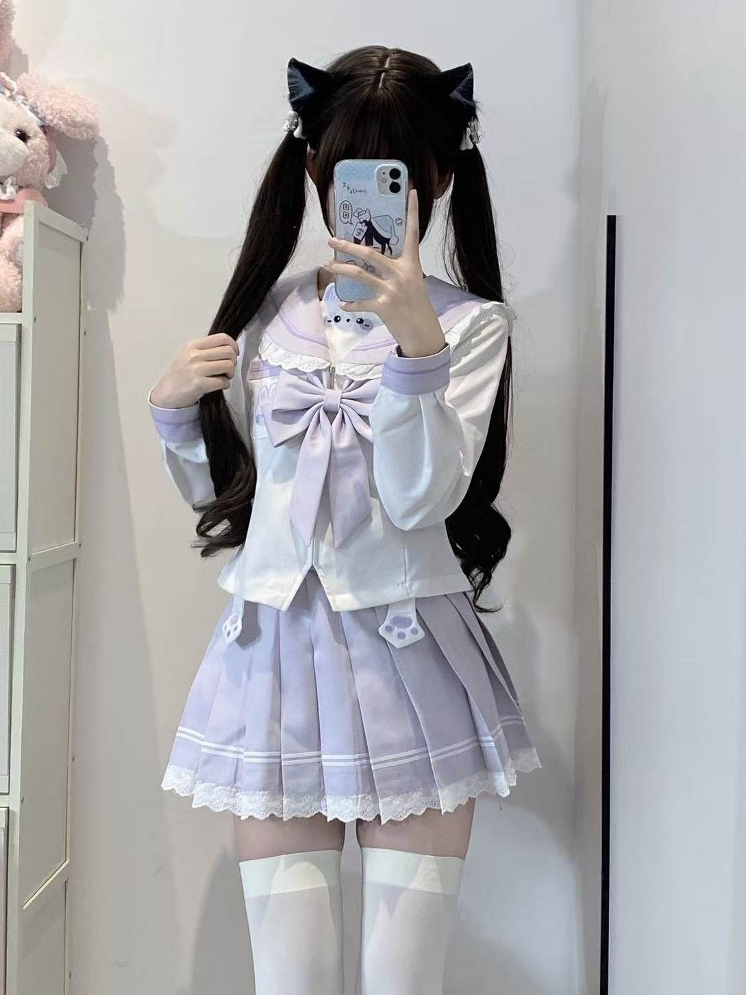 Sweet_Kawaii_JK_Lace_Trim_Sailor_Collar_Jk_Rabbit_Print_Women's_Polyester_Skirt_Sets_1029628020282_MISSTT