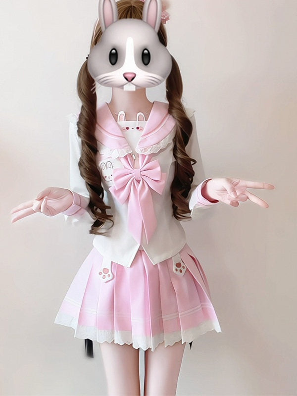 Sweet_Kawaii_JK_Lace_Trim_Sailor_Collar_Jk_Rabbit_Print_Women's_Polyester_Skirt_Sets_1029628020282_MISSTT