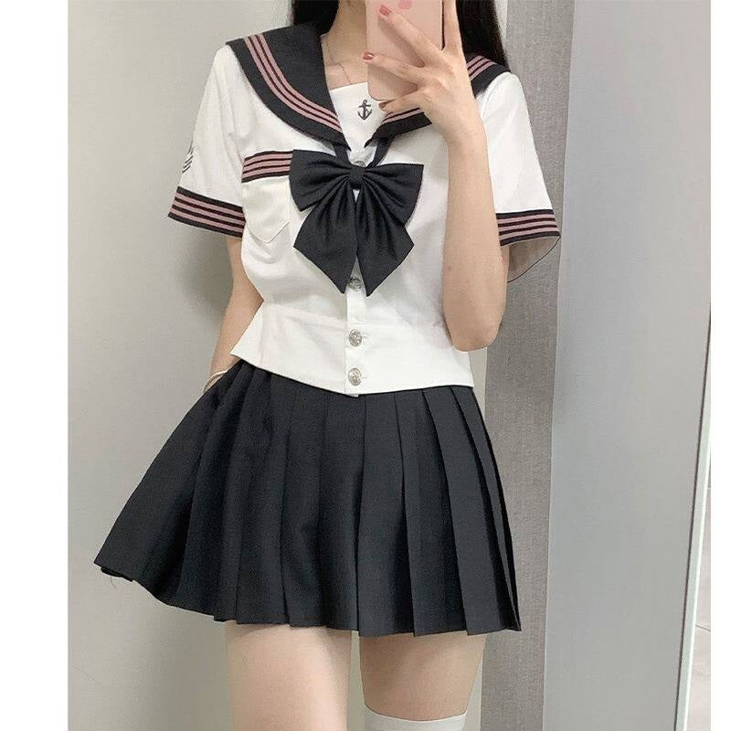 Sweet_Kawaii_JK_Nautical_Waist_Cinched_Sailor_Pleated_Short_Sleeve_Women's_Polyester_Skirt_Sets_955565734451_MISSTT