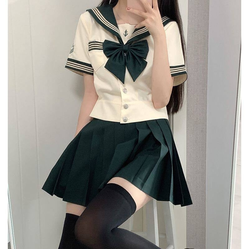 Sweet_Kawaii_JK_Nautical_Waist_Cinched_Sailor_Pleated_Short_Sleeve_Women's_Polyester_Skirt_Sets_955565734451_MISSTT