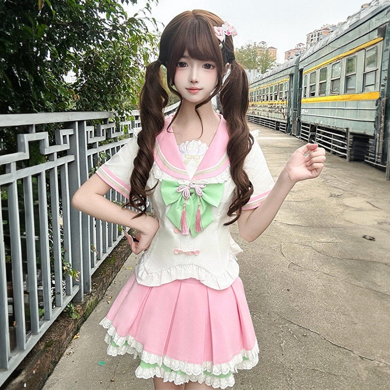Sweet_Kawaii_JK_Pink_Chinese_Jk_Sailor_Fitted_Waist_Women's_Polyester_Skirt_Sets_1048819689296_MISSTT