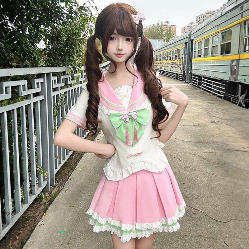 Sweet_Kawaii_JK_Pink_Chinese_Jk_Sailor_Fitted_Waist_Women's_Polyester_Skirt_Sets_1048819689296_MISSTT