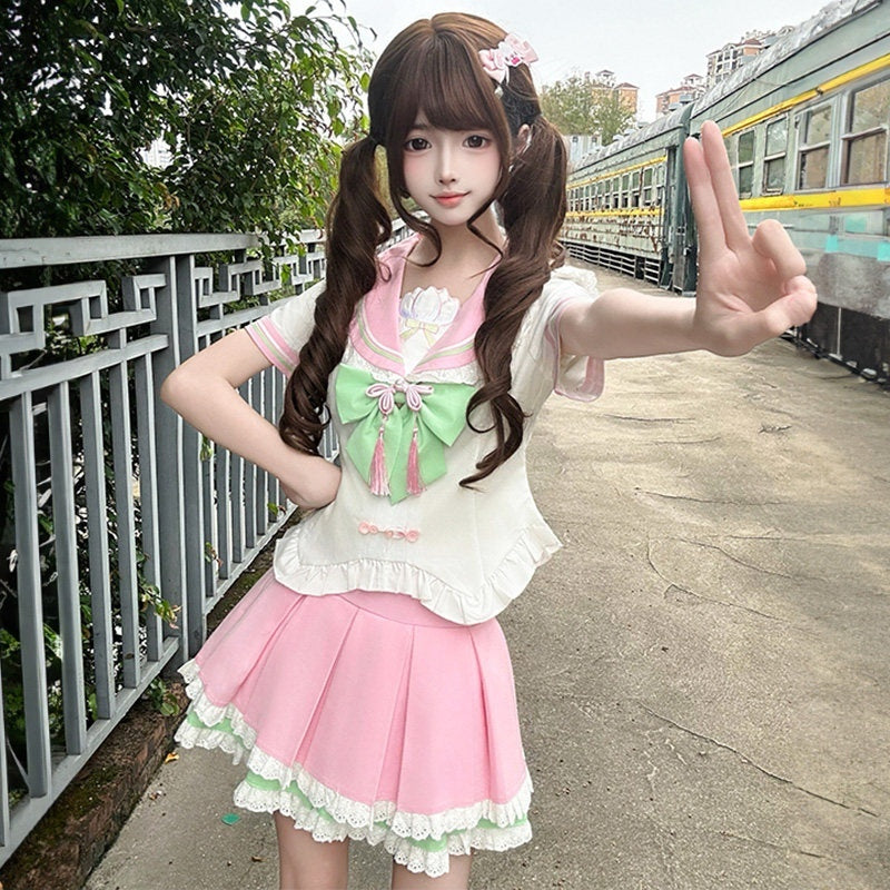 Sweet_Kawaii_JK_Pink_Chinese_Jk_Sailor_Fitted_Waist_Women's_Polyester_Skirt_Sets_1048819689296_MISSTT