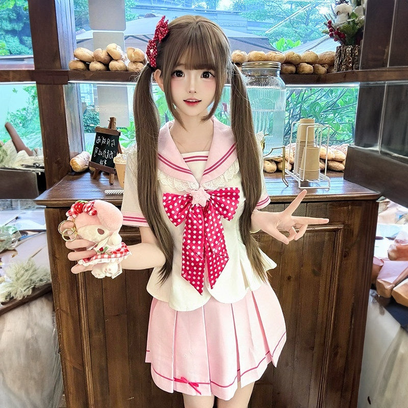 Sweet_Kawaii_JK_Pink_Sailor_Collar_Jk_Uniform_Short_Sleeve_Bow_Women's_Polyester_Skirt_Sets_1059280558736_MISSTT