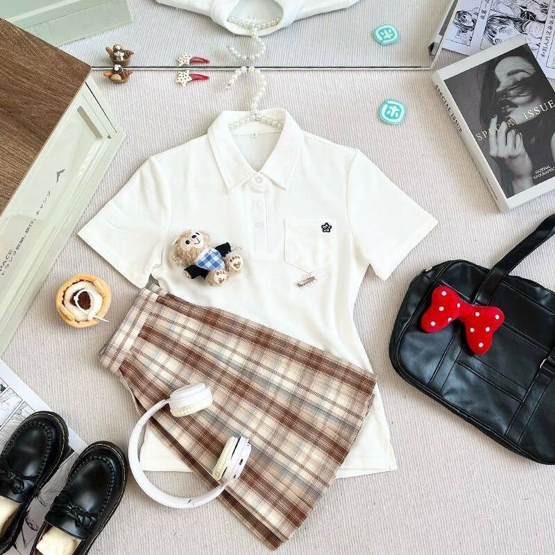Sweet_Kawaii_JK_Pleated_Plaid_Jk_Polo_Short_Sleeve_Turn_Down_Collar_Women's_Polyester_Skirt_Sets_1059236867224_MISSTT