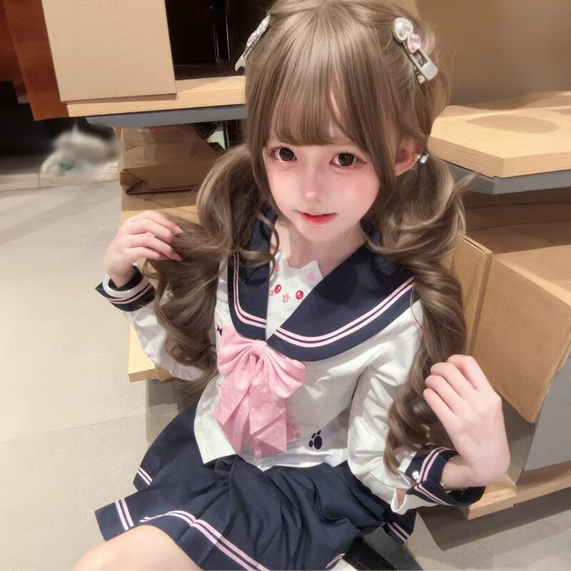 Sweet_Kawaii_JK_Polka_Dot_Cinched_Waist_Sailor_Long_Sleeve_Bow_Women's_Polyester_Skirt_Sets_983083105874_MISSTT