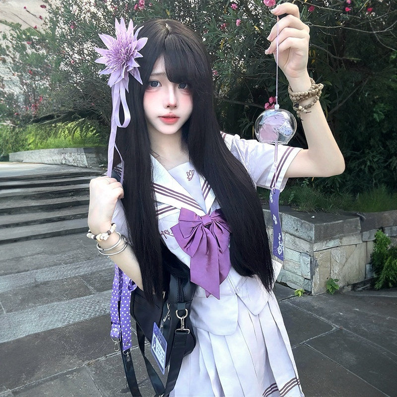 Sweet_Kawaii_JK_Purple_Mist_Lily_Jk_Sailor_Collar_Waist_Cinched_Long_Sleeve_Women's_Skirt_Sets_973868744693_MISSTT