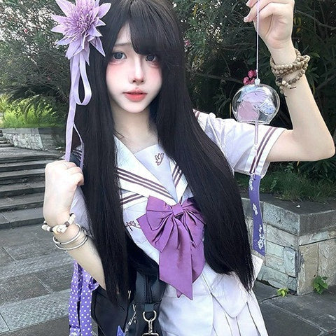 Sweet_Kawaii_JK_Purple_Mist_Lily_Jk_Sailor_Collar_Waist_Cinched_Long_Sleeve_Women's_Skirt_Sets_973868744693_MISSTT