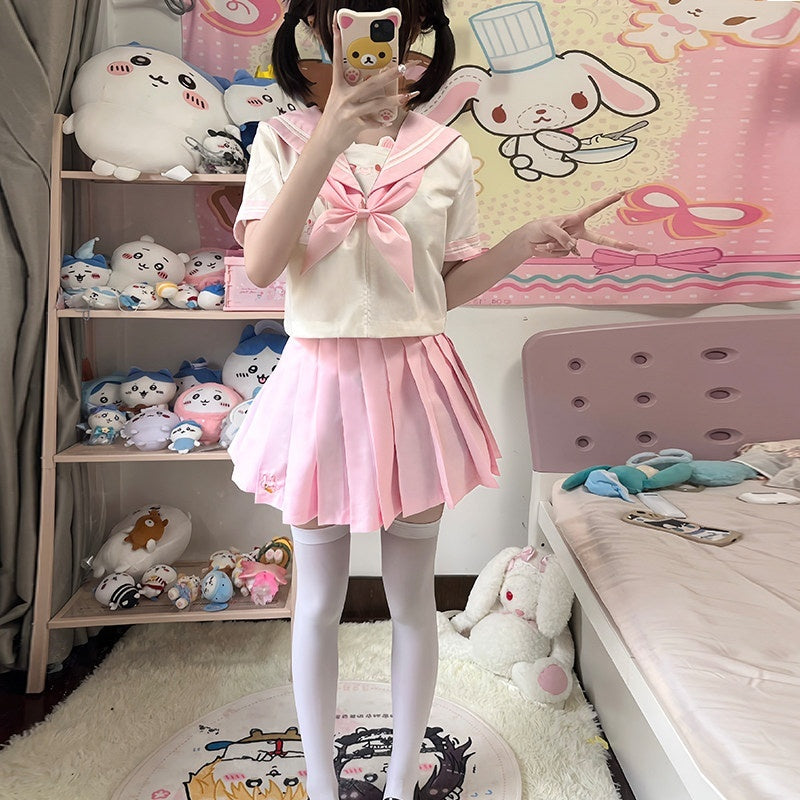 Sweet_Kawaii_JK_Rabbit_Sailor_Collar_Japanese_Short_Sleeve_Short_Skirt_Women's_Skirt_Sets_938554328244_MISSTT